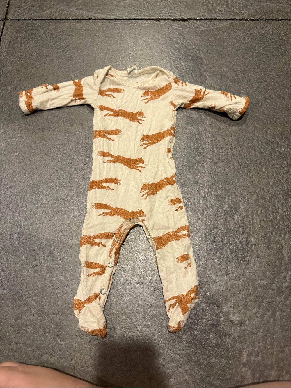 kate quinn Cream One-Piece with Rust Fox Print